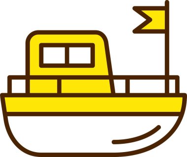 Tekne. Web simgesi basit illüstrasyon 