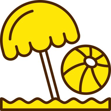  Plaj voleybolu web ikonu vektör illüstrasyonu 