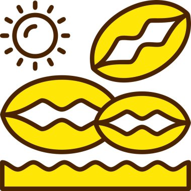 Plaj Tarayıcı Web Simgesi, Basit İllüstrasyon