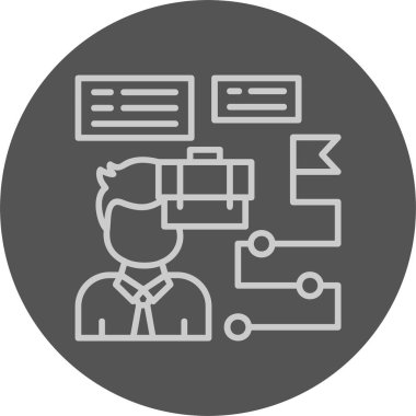 Kariyer konsepti beyaz arkaplanda izole edilmiş renkli simge 