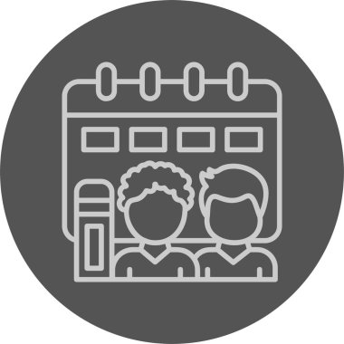 Topluluk Okuma Etkinliği Web Simgesi, Basit İllüstrasyon