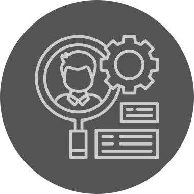 İşe alma simgesi, renkli vektör illüstrasyonu 