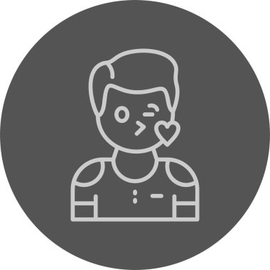 Sempati. Web simgesi basit vektör illüstrasyonu