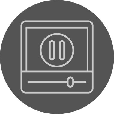 Web simgesini basit illüstrasyonla duraklat