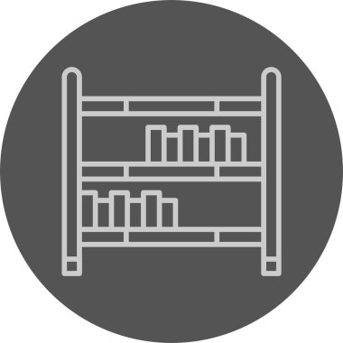 Kitaplık web simgesi vektör illüstrasyonuName 