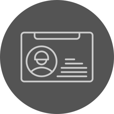 İşçi Kart Web Simgesi, Basit İllüstrasyon