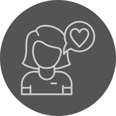 Kalp. Web simgesi basit illüstrasyon 