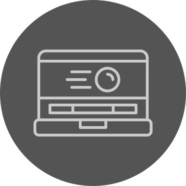 Hareket Grafiği Web Simgesi, Basit İllüstrasyon