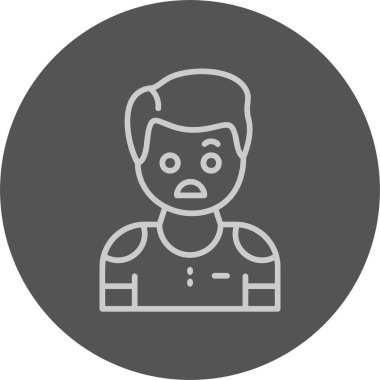 Man avatar simgesi, vektör illüstrasyonu basit tasarım