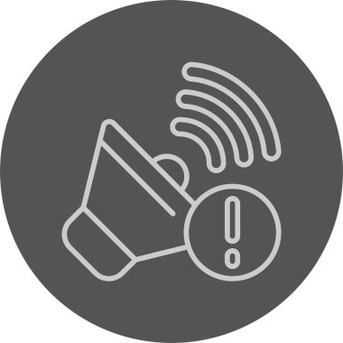 Ses Ağı simgesi, basit illüstrasyon