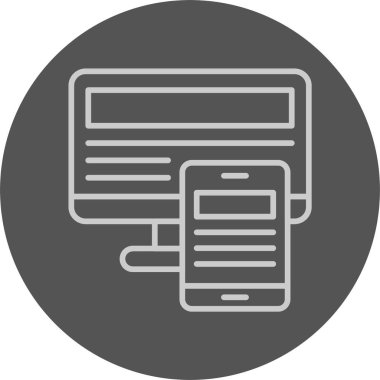 Yanıt tasarım simgesi, basit vektör illüstrasyonu 