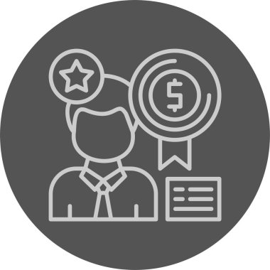 Beyaz arkaplanda izole edilmiş ödül simgesi 