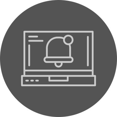 Bildirim web simgesi, basit illüstrasyon