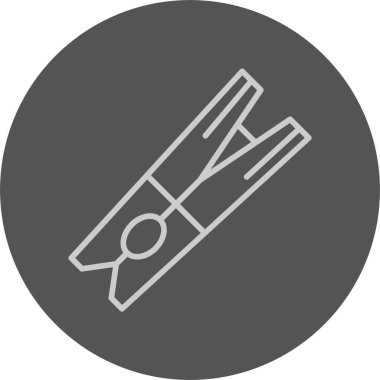 Clothespin Web simgesi basit illüstrasyon