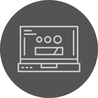 Web Simgesi Yükleniyor, Basit Vektör İllüstrasyonu