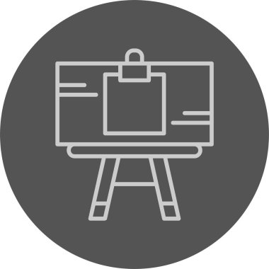 Sanatçının tuval web simgesi basit illüstrasyon