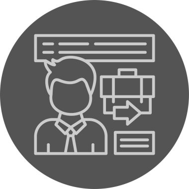 Röportaj vektörü simgesi, beyaz arkaplanda izole 