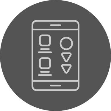 Kaydırma Simgesi, Renkli Vektör İllüstrasyonu