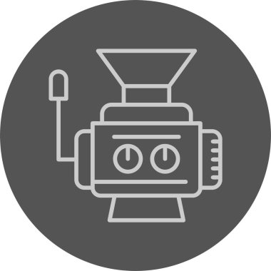 Et Öğütücü ağ ikonu vektör illüstrasyonu