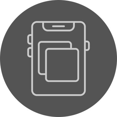 Ekran Aynası Web Simgesi, Basit İllüstrasyon