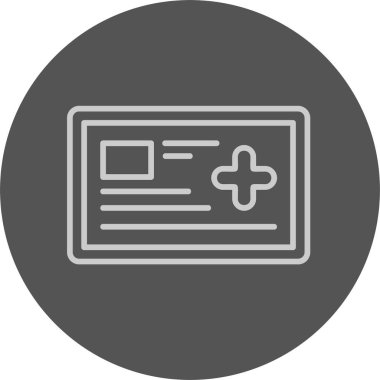 Tıbbi Kart Web Simgesi, Basit İllüstrasyon