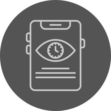 Ekran Zamanaşımı Web Simgesi, Basit İllüstrasyon