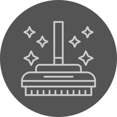 Süpürge web vektör simgesi