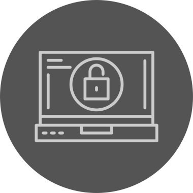 Web simgesinin kilidini aç basit illüstrasyon