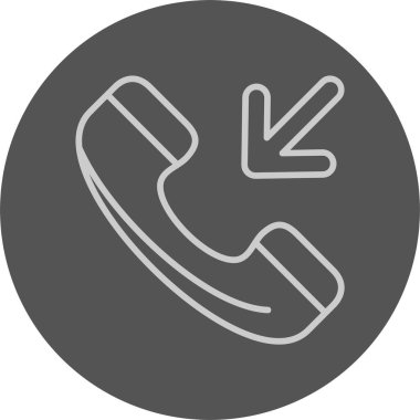 Gelen arama simgesi, vektör çizim