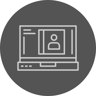 Kişi web simgesi basit illüstrasyonuName