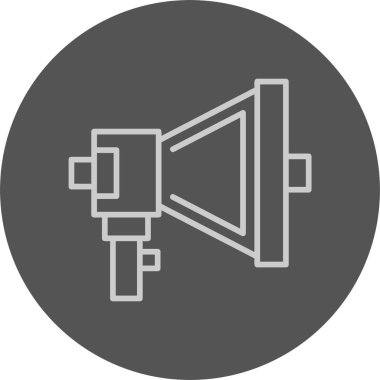 Megafon. Web simgesi basit illüstrasyon