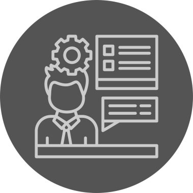 İş eğitim simgesi, renkli vektör 