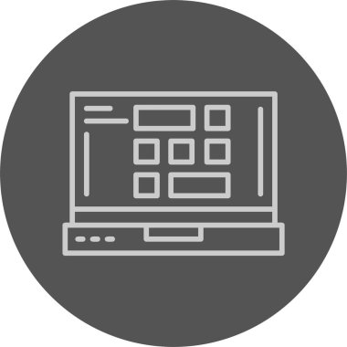 Izgara ağ simgesi basit illüstrasyon