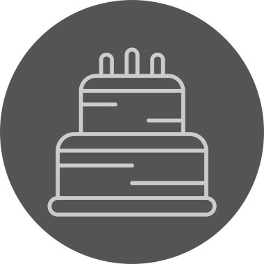 Kek ikonu. Web için pasta vektör simgelerinin özet çizimi 