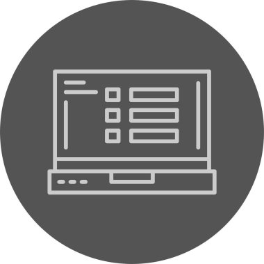 menü web simgesi basit illüstrasyon