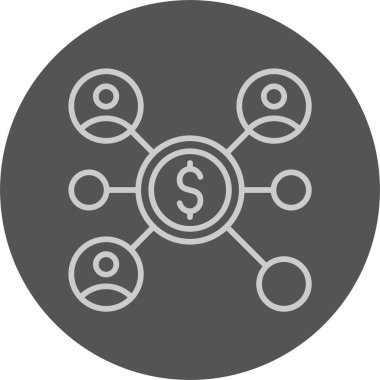 Kitle finansmanı Web Simgesi, Basit İllüstrasyon