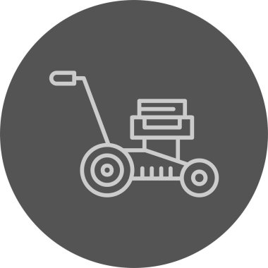 Lawnmower web simgesi vektör illüstrasyonu 