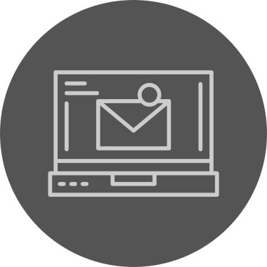 e- posta web simgesi, vektör illüstrasyonu