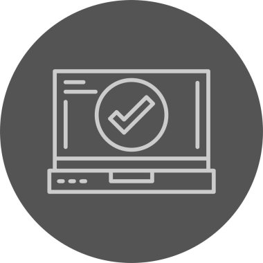 onay işareti web simgesi, vektör çizim 