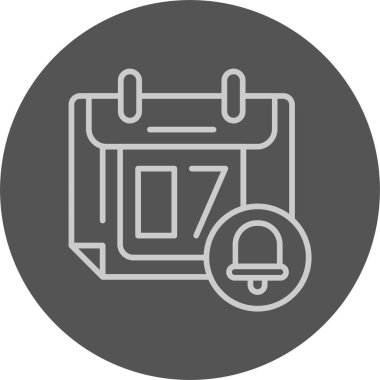 Hatırlatma web simgesi, basit illüstrasyon