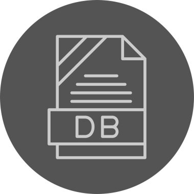 DB dosya biçimi, web simgesi, vektör illüstrasyonu