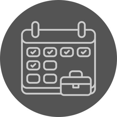 Çalışma Zamanlaması Web Simgesi, Basit Resimler