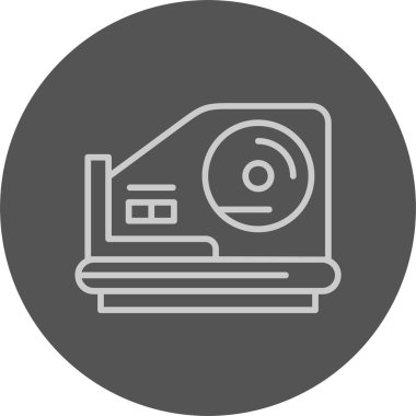 Dilimleyici Simgesi Beyaz Arkaplanda İzole Edildi 