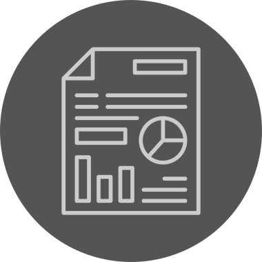 Rapor ver. veri simgesi vektör illüstrasyonu