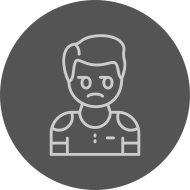 Man avatar simgesi, vektör illüstrasyonu basit tasarım