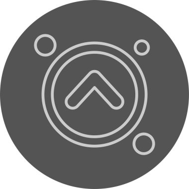 Navigasyon ok simgesi beyaza izole edildi 