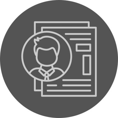 Aday Web simgesi basit illüstrasyon