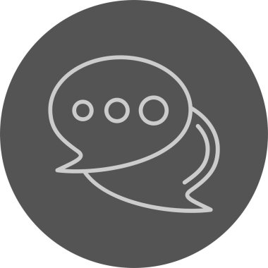 Konuşma balonu web simgesi, basit illüstrasyon