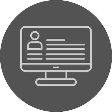 Profil web simgesi, basit illüstrasyon