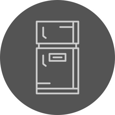 buzdolabı web simgesi basit illüstrasyon
